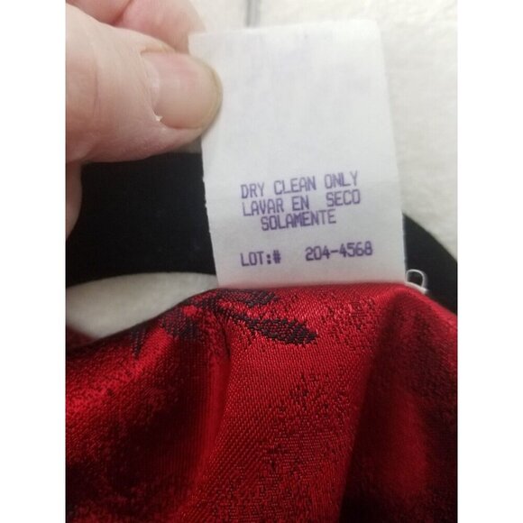 R & M RICHARDS BY KAREN KWONG Vntg NWT Oriental Top 18W red made in usa - Picture 7 of 9